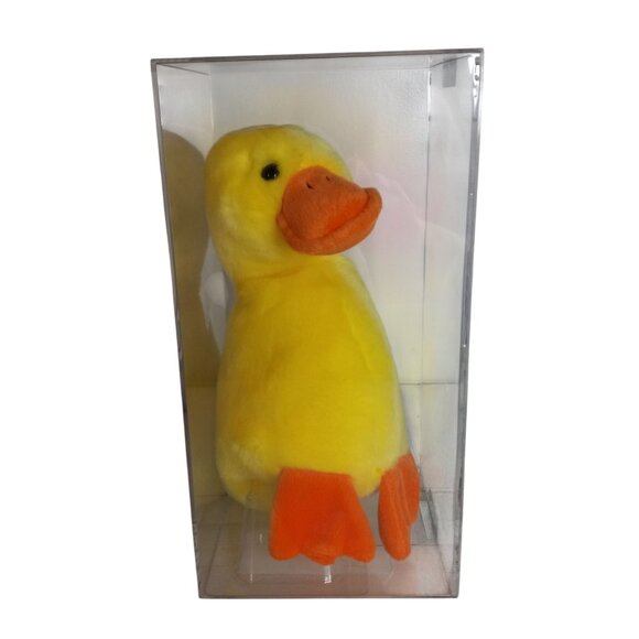 Ty Beanie Buddy Wingless Quackers Plush Duck New Authenticated Museum Quality - Picture 4 of 7